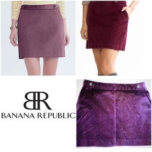 Purple Banana Republic Corduroy Skirt